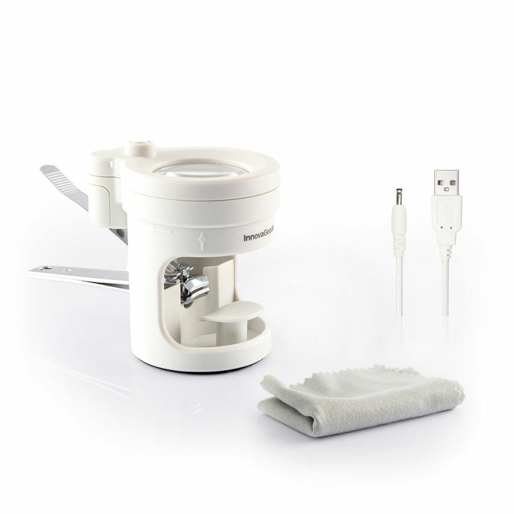 InnovaGoods Nail Clippers LED Light 8x Magnifier File